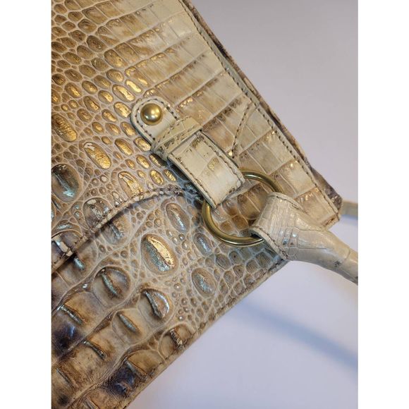 Brahmin Tan Croc-Embossed Shoulder Bag - Picture 16 of 16